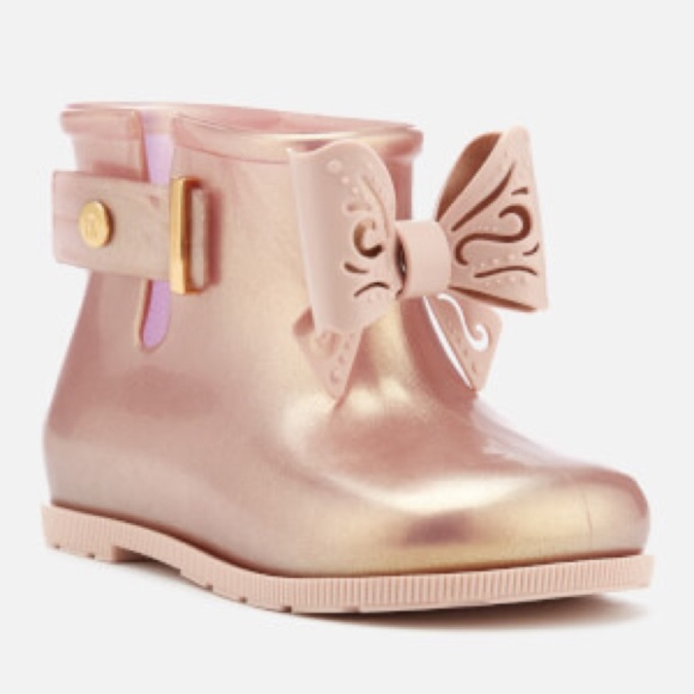 Mini Melissa Toddler Size 10 Sugar Rain Fairy Boots - Rose Gold